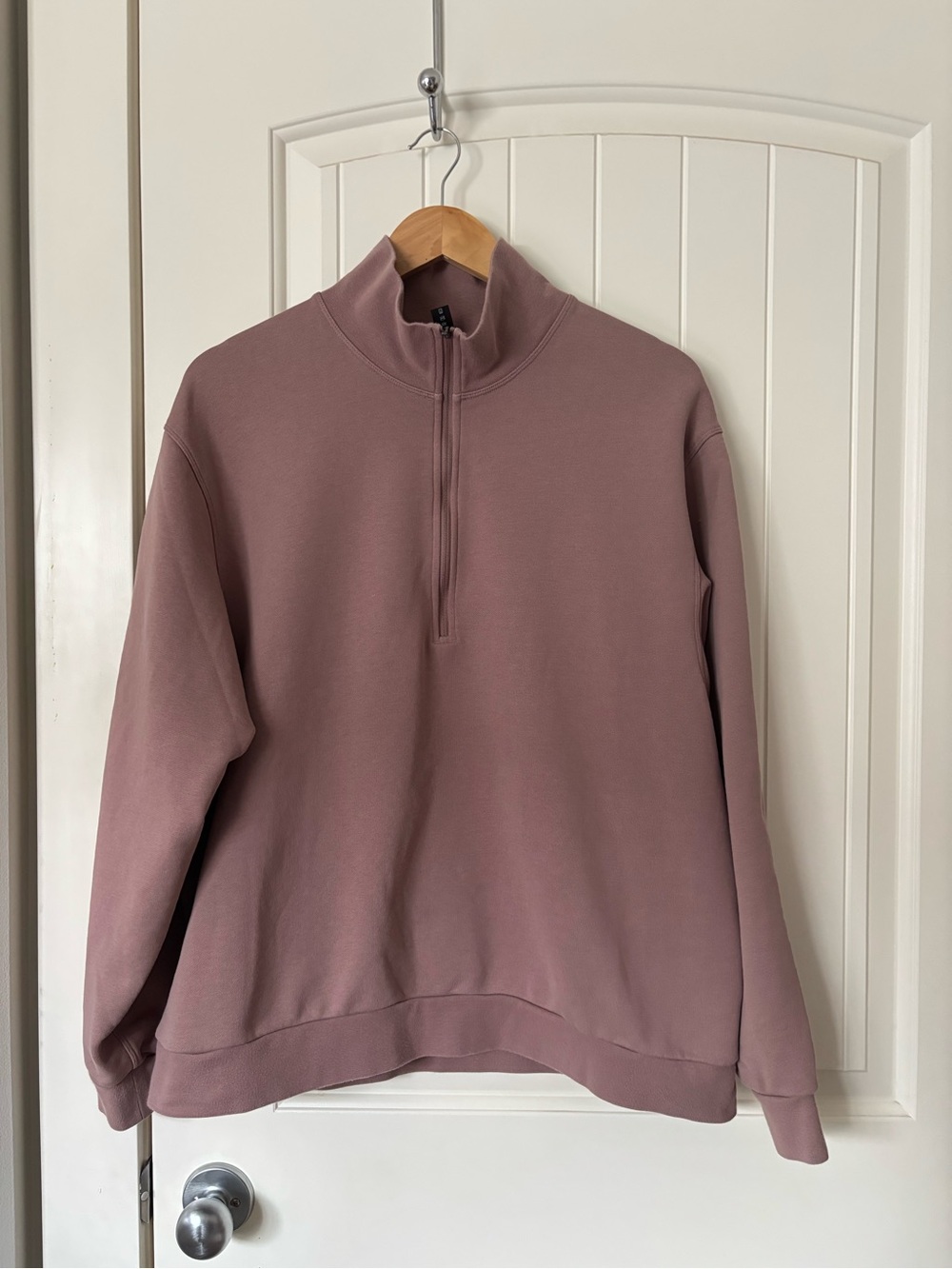 Lululemon French Terry Oversized Half Zip Pullover Mauve Size M NWOT